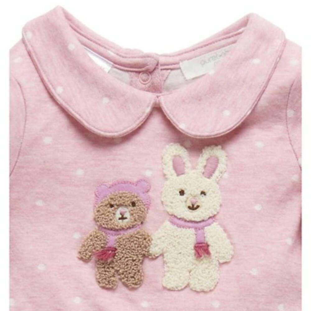 Purebaby Baby Girls Mini Spot Onesie - Picture 15 of 15